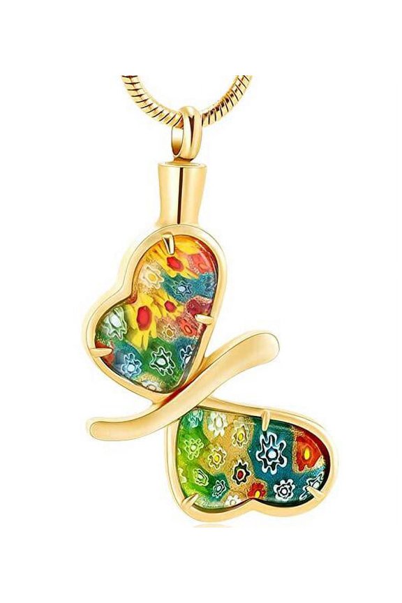 Cremation Jewelry Butterfly Urn Necklace for Ashes for Women Men Urn for Human Ashes Cremation Keepsake Memory Jewelry for Beloved's Ashes Urn Pendants