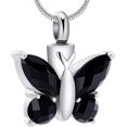thumbnail image 1 of Cremation Jewelry Butterfly Urn Necklace for Ashes for Women Men Keepsake Memorial Human Pet Ashes Locket Pendant, 1 of 6