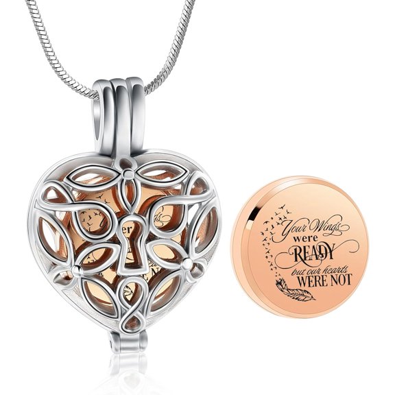 Cremation Jewelry Celtic Knot Heart Urn Necklace for Ashes  for Women Men Memorial Keepsake Locket for Ashes Holder