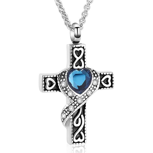 Cremation Jewelry Cross Urn Necklaces for Ashes for Women for Men