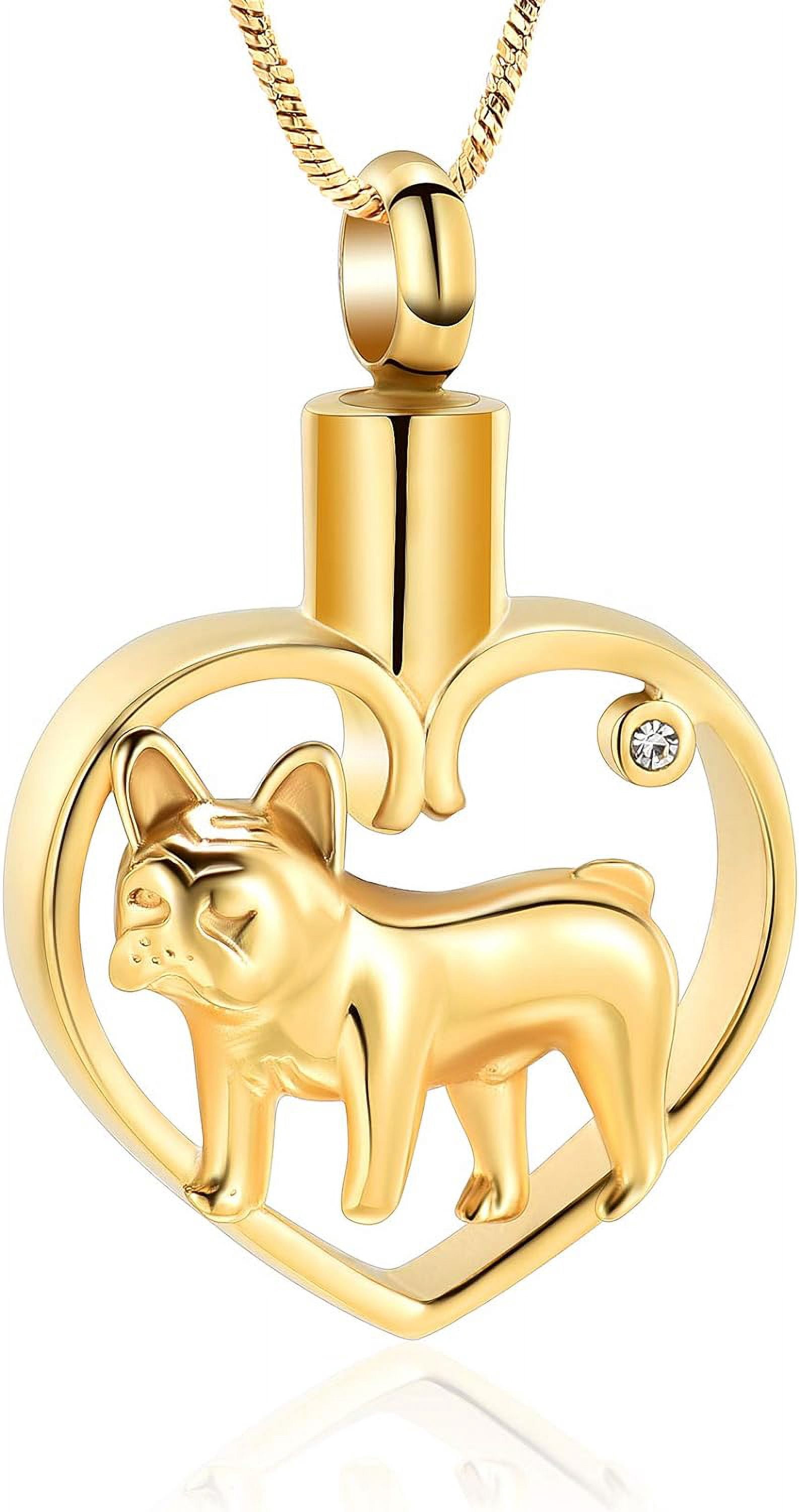 Cremation Jewelry Dog In My Heart Urn Necklace for Ashes Holder Ashes ...