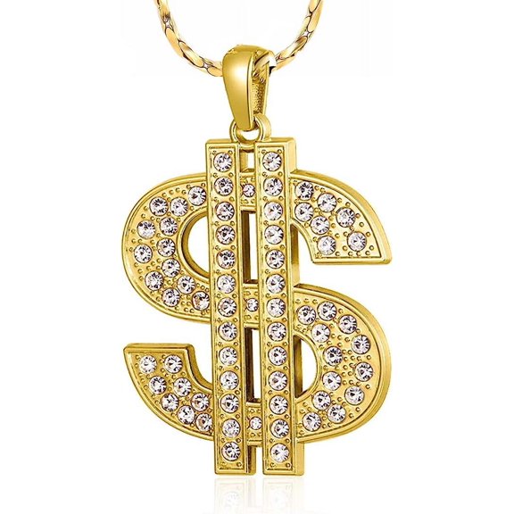 Cremation Jewelry Dollar Sign Big Money Necklaces Hip Hop Dollar Urn Necklace for Ashes for Men Women Stainless Steel Memorial Keepsake Urn Pendant