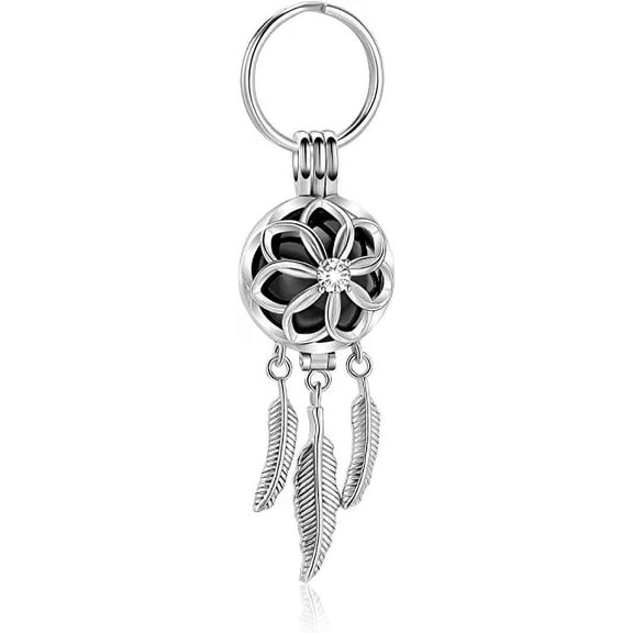 Cremation Jewelry Dream Catcher Urn Key chain for Ashes for Women Men Memorial Angel Wing Human Pet Ashes Pendant for Family/dad/mom/sister/grandparents