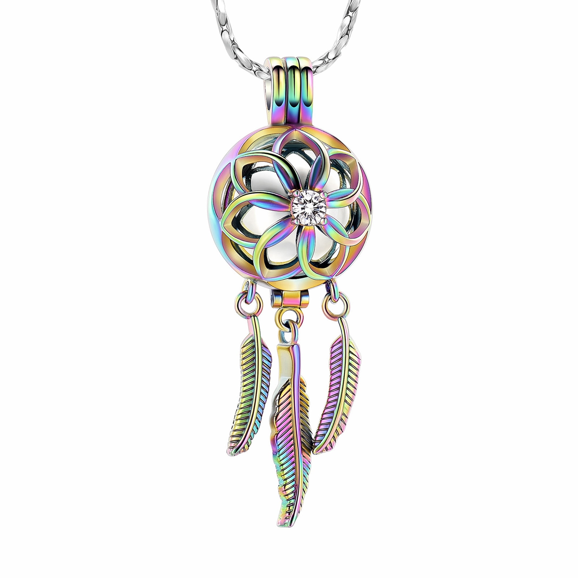 Cremation Jewelry Dream Catcher Urn Necklace for Ashes Holder Memorial