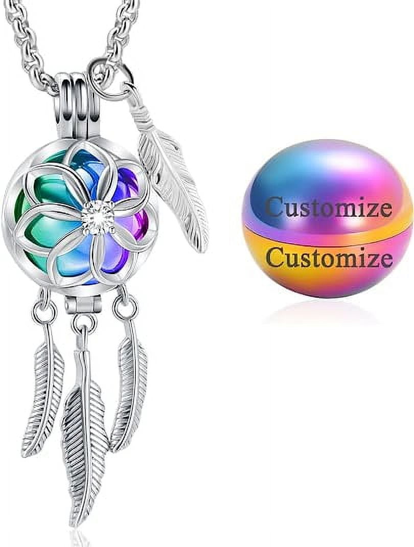 Cremation Jewelry Dream Catcher Urn Necklace for Ashes for Women Men