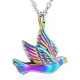 thumbnail image 1 of Cremation Jewelry For Ashes Stainless Steel Peace Dove Urn Keepsake Memorial Ash Holder Cremation Urn Pendant Necklace, 1 of 6