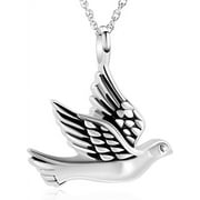 Cremation Jewelry For Ashes Stainless Steel Peace Dove Urn Keepsake Memorial Ash Holder Cremation Urn Pendant Necklace