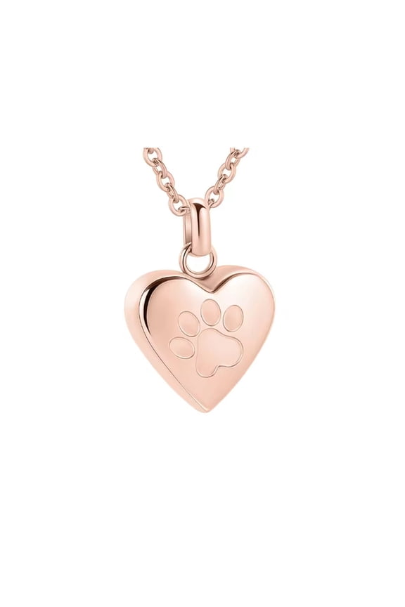 Cremation Jewelry For Pet Steel Memorial Necklace With Sealing Ashes Container And Heart Shape Keepsakes Urns