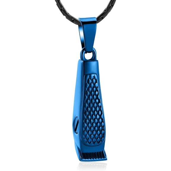Cremation Jewelry Hair Clipper Memorial Necklace for Ashes Memorial Urn Pendant 316L Stainless Steel Keepsake for Men