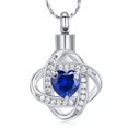 thumbnail image 1 of Cremation Jewelry Heart Urn Necklace for Ashes for Women Memorial Keepsake Simulated Birthstone Pendant for Loved Ones, 1 of 5
