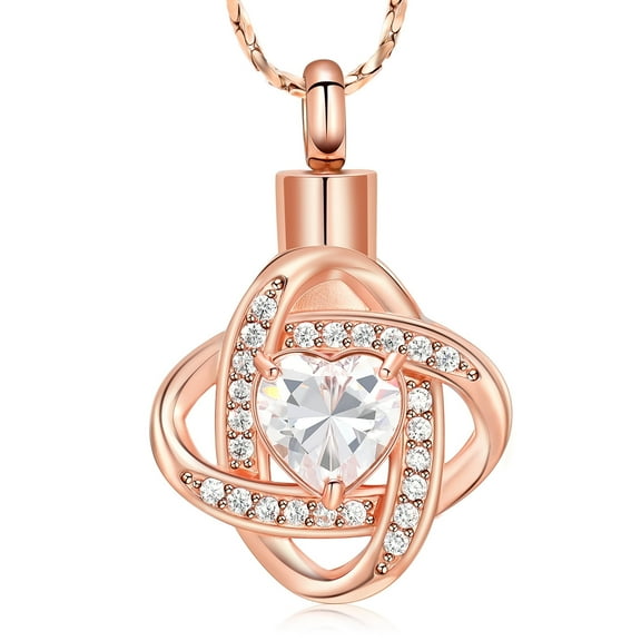 Cremation Jewelry Heart Urn Necklace for Ashes for Women Men Memorial Keepsake Birthstone Pendant for Loved Ones