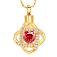 thumbnail image 1 of Cremation Jewelry Heart Urn Necklace for Ashes for Women Memorial Keepsake Simulated Birthstone Pendant for Loved Ones, 1 of 5