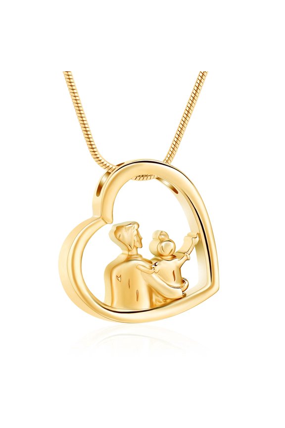 Cremation Jewelry Heart Urn Necklace for Dad / Grandpa / Papa Stainless Steel Heart Memorial Necklaces Keepsakes Jewelry Ashes Holder Filler Tool