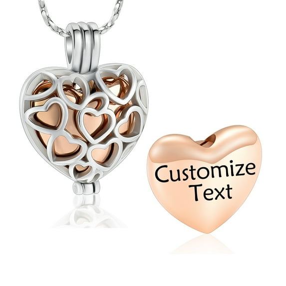 Cremation Jewelry Heart Urn Necklaces for Ashes for Women Flower Memorial Mini Keepsake Ashes Hollow Pendant Ashes Holder