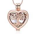 thumbnail image 1 of Cremation Jewelry Heart Urn Necklaces for Ashes for Women Flower Memorial Mini Keepsake Ashes Hollow Pendant, 1 of 5
