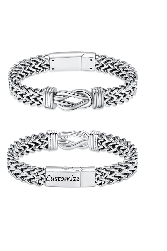 Cremation Jewelry Infinity Knot Urn Bracelet for Human Ashes for Women Men Stainless Steel Memorial Keepsake Link Bracelet Ash Holder