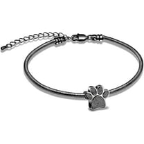 Cremation Jewelry Paw Print Urn Bracelet for Ashes for Women Men Pet Dog Cat Memorial Keepsake Snake Chain Link Bracelet