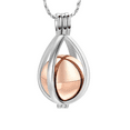 thumbnail image 1 of Cremation Jewelry Teardrop Urn Necklace for Ashes with Hollow Chime Ball Memorial Locket Pendant Air Balloon Shape Urn Jar Keepsake Jewelry for Women Men, 1 of 6