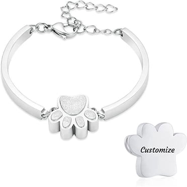 Paw Pet Funeral Urns Bracelet for Cremation Ashes Holder Memorial ...