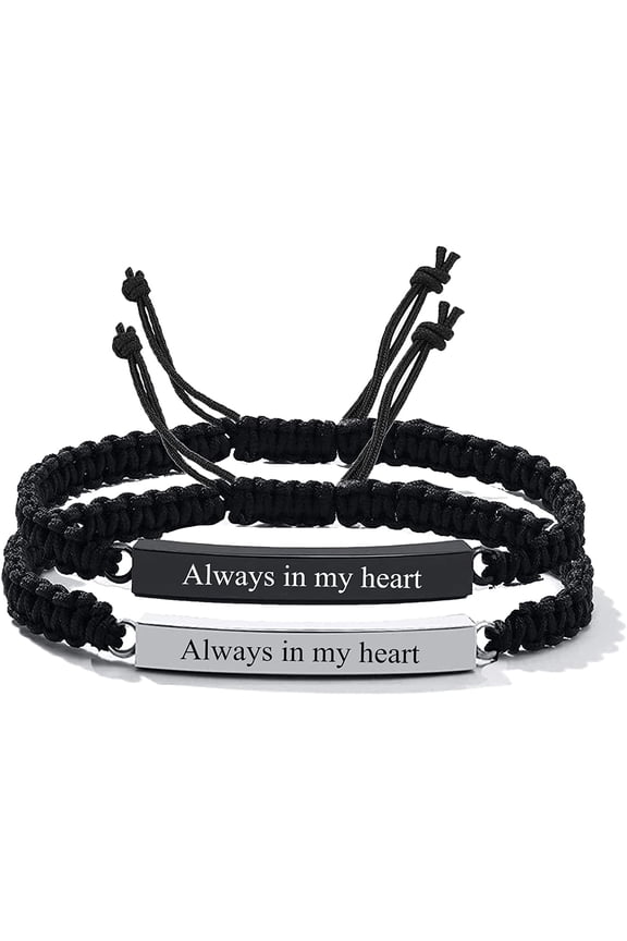 Cremation Jewelry Urn Bracelet for Ashes Adjustable Stainless Steel Memorial Keepsake Bangle Bracelet for Women Men-Always in My Heart