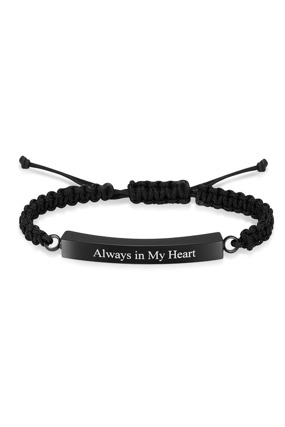 Cremation Jewelry Urn Bracelet for Ashes Adjustable Stainless Steel Memorial Keepsake Bangle Bracelet for Women Men-Always in My Heart
