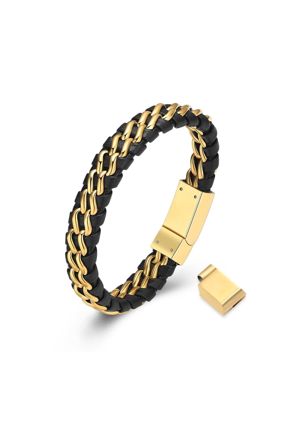 Cremation Jewelry Urn Bracelet for Ashes Genuine Leather for Women Men Keepsake Memorial Cuff Bangle Braided Wristband Bracelet for Men