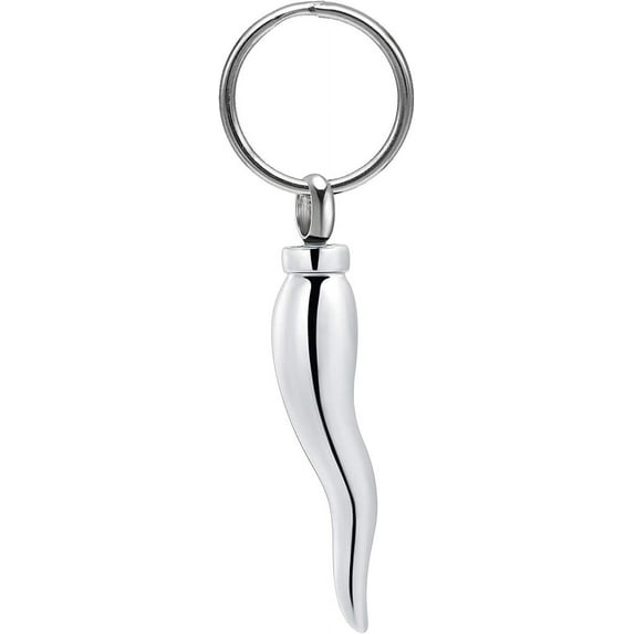 Cremation Jewelry Urn Keychain for Ashes Italian Horn Urn Key Chain Memorial Keepsake Jewelry for Human Men Women