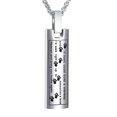 thumbnail image 1 of Cremation Jewelry Urn Necklace for Ashes, Pet Paw Print Memorial Pendant for Dog Cat Ashes Keepsake Locket for Men for Women(Silver), 1 of 7