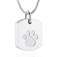 thumbnail image 1 of Cremation Jewelry Urn Necklace for Ashes for Pet, Paw Print Memorial Ash Jewelry, Keepsake Pendant for Pet's Cat Dog's Ashes with Filling Kit, 1 of 7