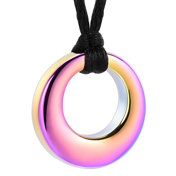 Cremation Jewelry Urn Necklace for Ashes for Women Men, Circle of Life Eternity Memorial Pendant Ash Jewelry