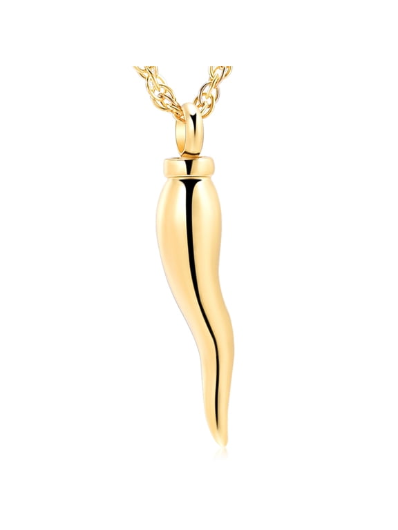 Cremation Jewelry Urn Necklaces for Ashes Italian Horn Urn Pendant Memorial Keepsake Jewelry for Human Men Women