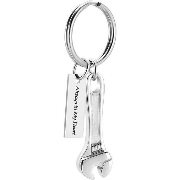 Cremation Jewelry Wrench Hammer Urn Necklace / Keychain for Ashes Pendant for Women Men Keepsake Memorial Human Ashes Locket