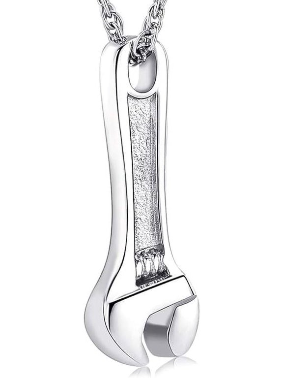 Cremation Jewelry Wrench Hammer Urn Necklace / Keychain for Ashes Pendant for Women Men Keepsake Memorial Human Ashes Locket