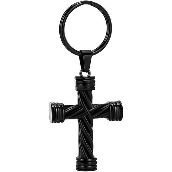Cremation Jewelry for Ashes Cross Urn Keychain Pendant Keepsake Religious Cross Memorial Key Rings Ash Jewelry