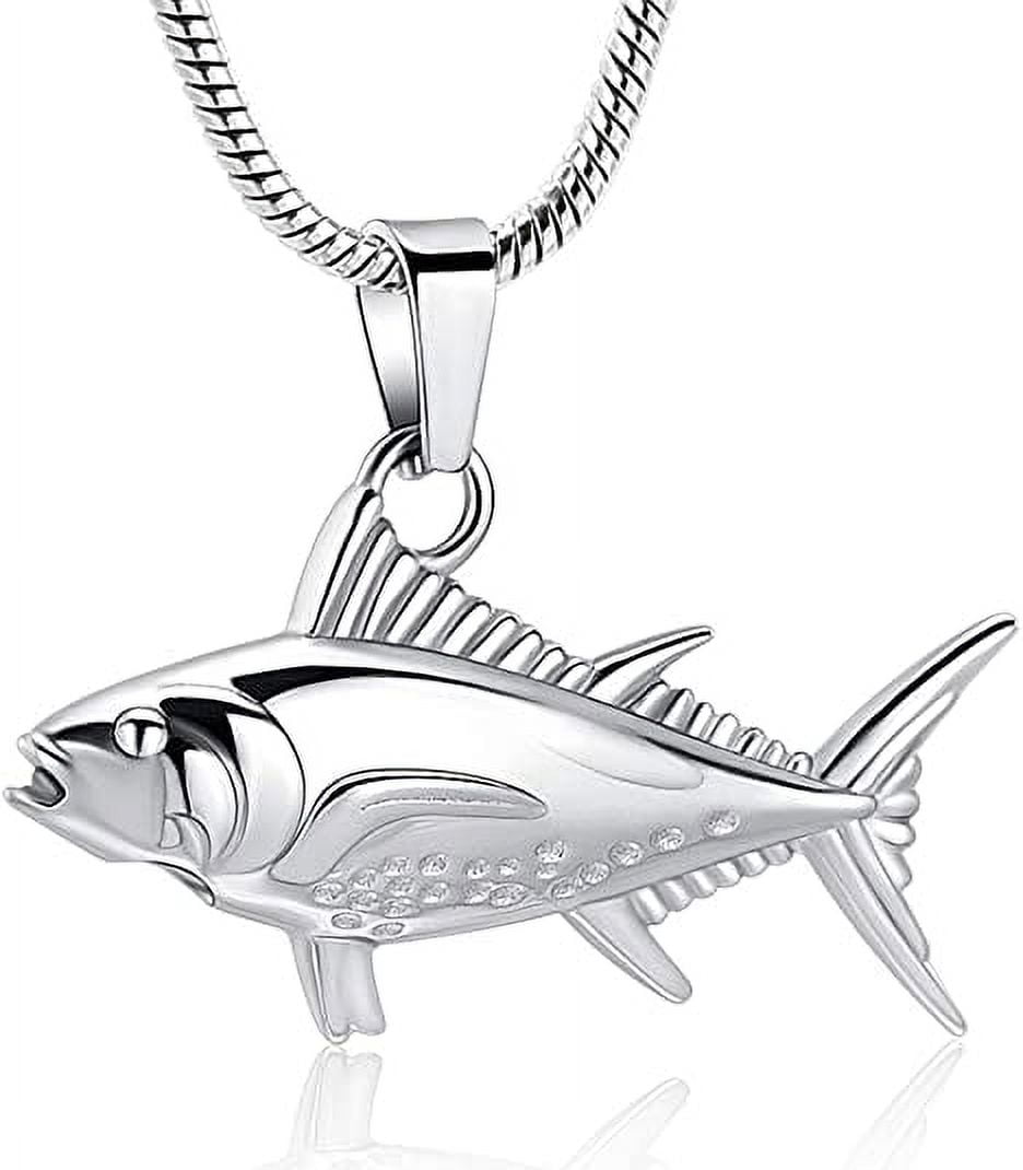 Cremation Jewelry for Ashes Fish Urns Necklace for Men Women