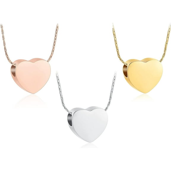 Cremation Jewelry for Ashes - Heart Pendant Memorial Urn Necklace Ashes Holder Stainless Steel Personalized Customization Keepsake