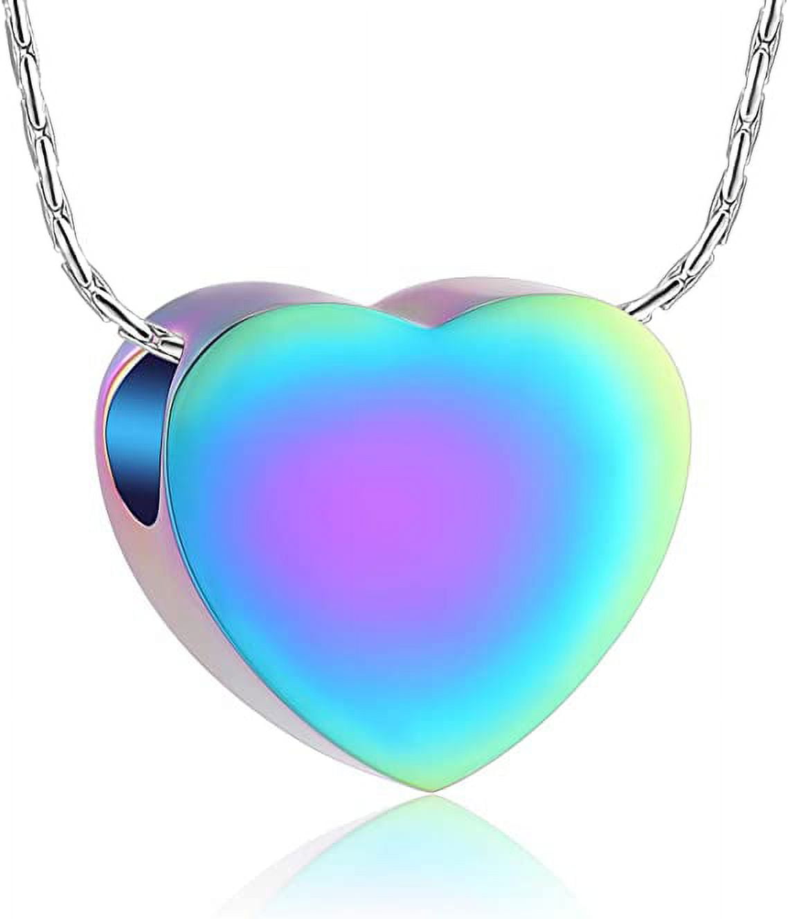 Cremation Jewelry for Ashes Heart Pendant Memorial Urn Necklace Ashes