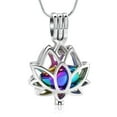 thumbnail image 1 of Lotus Flower Urn Necklace for Women Men Ashes Stainless Steel Cremation Jewelry Memorial Keepsake Gifts for Ash Holder, 1 of 7