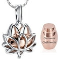 thumbnail image 1 of Cremation Jewelry for Ashes - Lotus Flower Ashes Pendant Necklace with Mini Keepsake Urn Memorial Ash Jewelry, 1 of 3