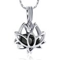 thumbnail image 1 of Cremation Jewelry for Ashes - Lotus Flower Ashes Pendant Necklace with Mini Keepsake Urn Memorial Ash Jewelry, 1 of 6