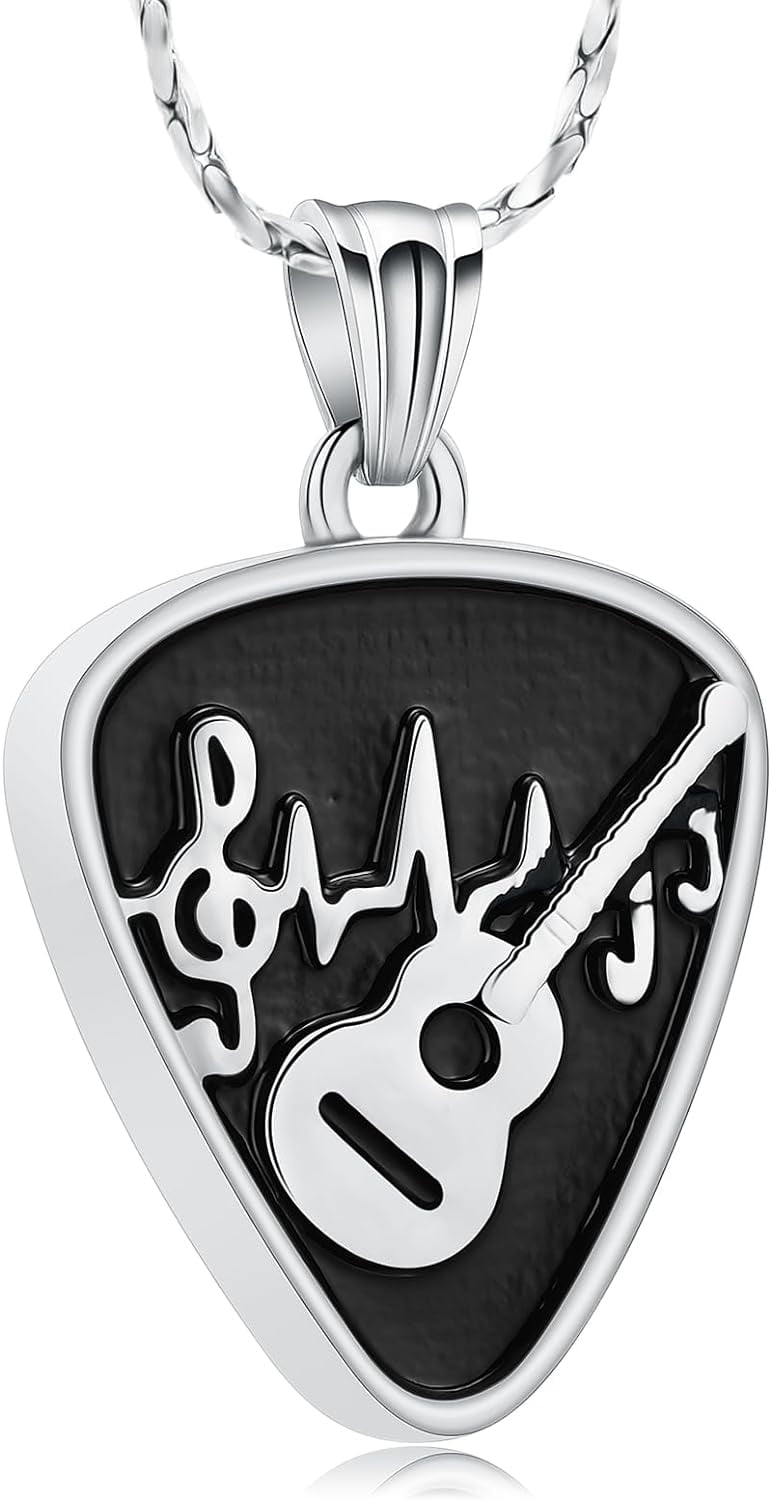 Cremation Jewelry for Ashes Pendant Stainless Steel Music Guitar/Guitar
