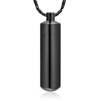 Cremation Jewelry for Ashes Pendant Urn Necklace Cylinder with Glass Vial Keepsake Ashes Memorial Jewelry