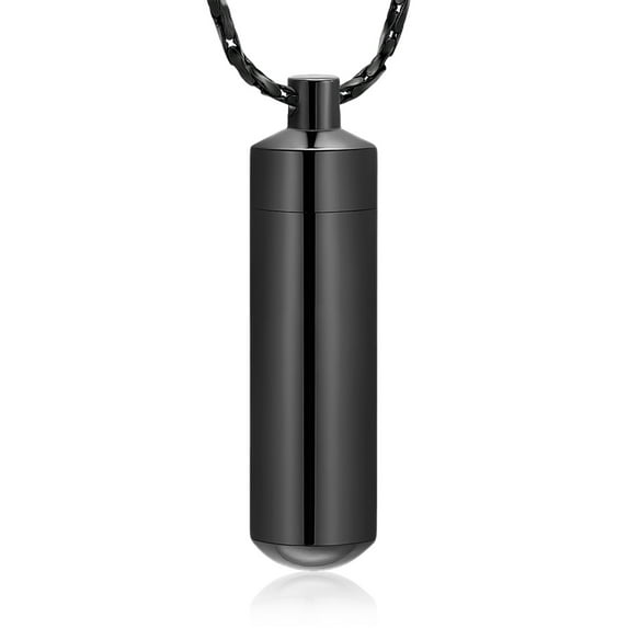 Cremation Jewelry for Ashes Pendant Urn Necklace Cylinder with Glass Vial Keepsake Ashes Memorial Jewelry