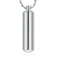 thumbnail image 1 of Cremation Jewelry for Ashes Pendant Urn Necklace Cylinder with Glass Vial Keepsake Ashes Memorial Jewelry, 1 of 7