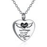 Cremation Jewelry for Ashes Pendant for Dad Mom Stainless Steel Heart Cremation Urn Necklace Memorial Pendant with Fill Kit