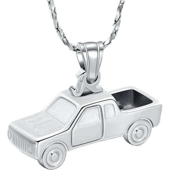 Cremation Jewelry for Ashes Pick Up Truck Urn Necklace for Men Women Keepsake Ashes Necklace Pendent Ash Holder