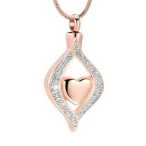 Cremation Jewelry for Ashes The Eye of My Heart Keepsake Memorial Jewelry for Urn Necklace Stainless Steel Ashes Pendant