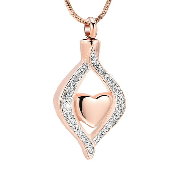 Cremation Jewelry for Ashes The Eye of My Heart Keepsake Memorial Jewelry for Urn Necklace Stainless Steel Ashes Pendant