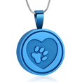 thumbnail image 1 of Cremation Jewelry for Ashes for Pet Keepsake Urn Necklaces with Cat Dog Paw Print Holder Pet's Ashes Pendant Memorial Gifts for Friend, 1 of 3
