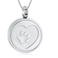 thumbnail image 1 of Cremation Jewelry for Ashes for Pet Keepsake Urn Necklaces with Cat Dog Paw Print Holder Pet's Ashes Pendant Memorial Gifts for Friend, 1 of 5